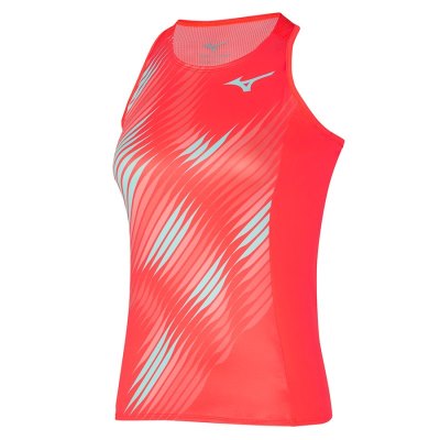 Camiseta sin Manga Mizuno Printed Mujer Coral - Chile M697EILODU